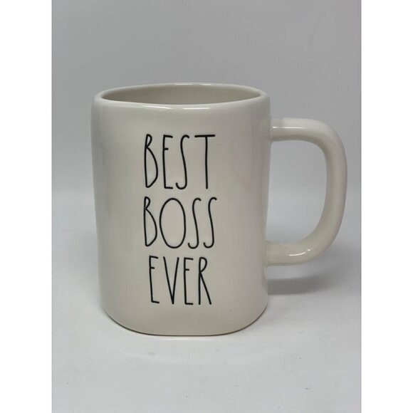 Rae Dunn Large Coffee Mug BEST BOSS EVER RD Kitchen Decor Gift Holiday LL Office - Picture 6 of 6